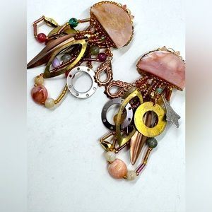 Vintage Original Chapita. Dangly Artesian Multi Stone Beaded Earrings